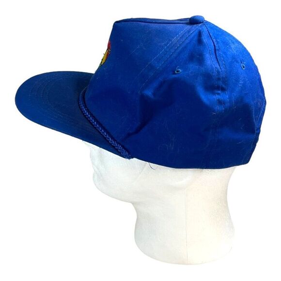 Vintage Showcase Rooster Keywest Chicken Snapback Hat Blue & Rainbow Emrboidered - Picture 6 of 6